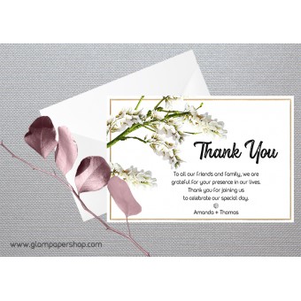 Acacia1 Wedding Thank You Card