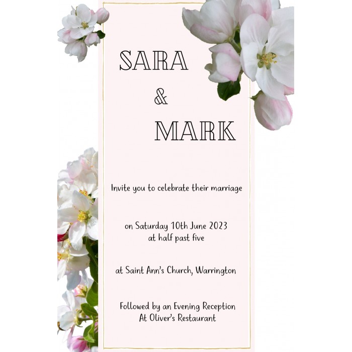 Apple Blossom1 Wedding Invitation