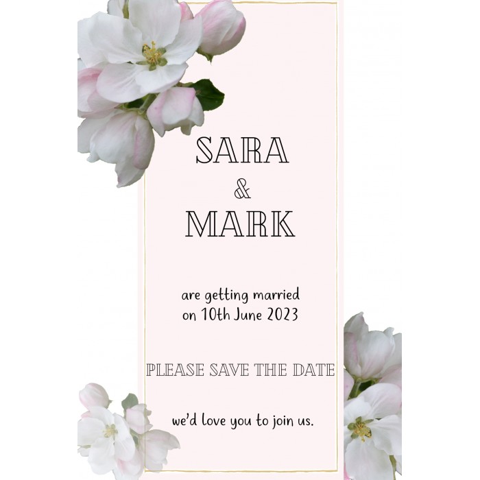 Apple Blossom1 Save the Date Card