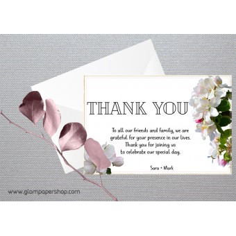 Apple Blossom1 Wedding Thank You Card