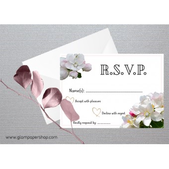Apple Blossom1 RSVP Card
