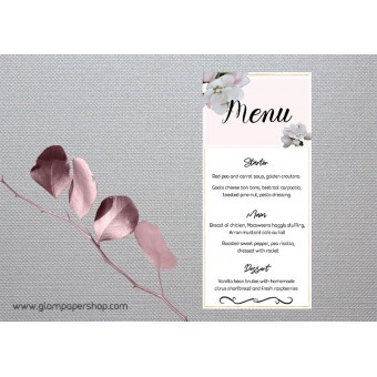 Apple Blossom1 Menu Card