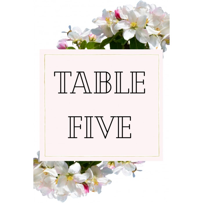 Apple Blossom1 Table Number