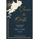 White Flowers1 Save the Date Card