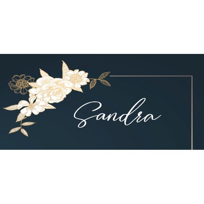 White Flowers1 Place Card
