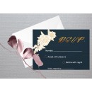White Flowers1 RSVP Card