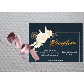White Flowers1 Reception Card