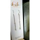 White Square Pearl Drop Earrings