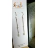 White Square Pearl Drop Earrings