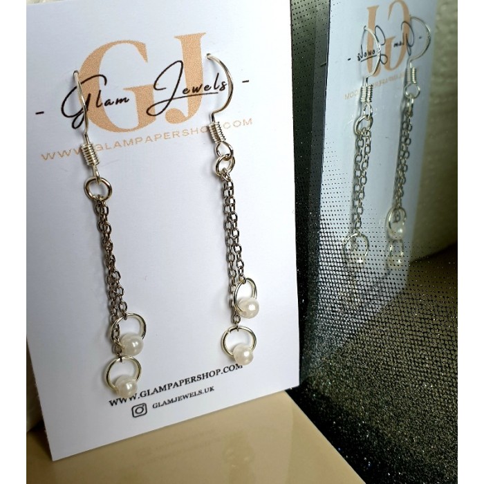 Pearl Beads Drop Earrings