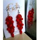 Red Beads Drop Earrings