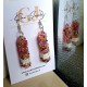 Beaded Cubic Pillar Drop Earrings