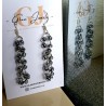 Black seed beads Drop Earrings
