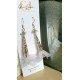 White Tulle Flowers Earrings