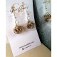 Silver Wire Rose Earrings