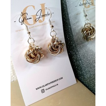 Silver Wire Rose Earrings
