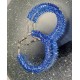 Blue Beads Hoop Earrings