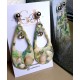 Real Seashell Teardrop Dangly Earrings
