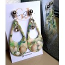 Real Seashell Teardrop Dangly Earrings