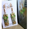 Real Seashell Rectangle Dangly Earrings