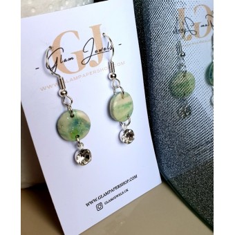 Kiwi Milkshake Dangly Earrings