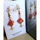 Strawberry Milkshake Diamond Dangly Earrings
