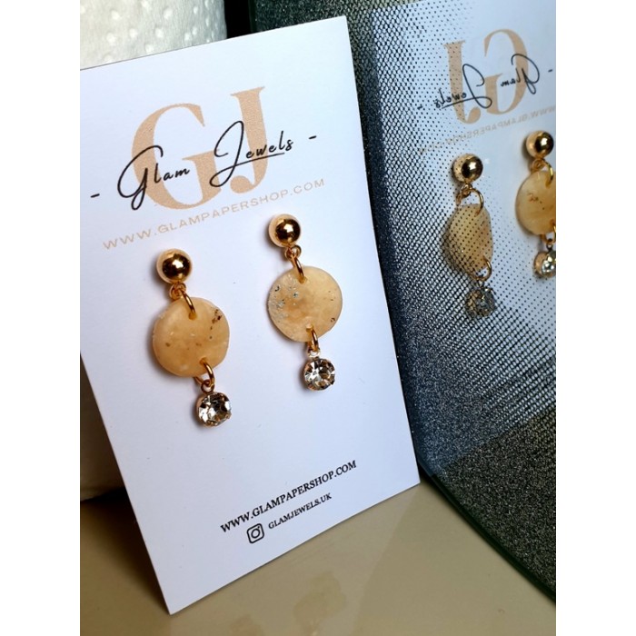 Vanilla Milkshake Dangly Earrings