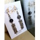 Black Crystal Beads Drop Earrings