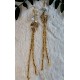 Big crystal gold tassel