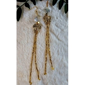 Big crystal gold tassel