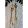 Big crystal gold tassel