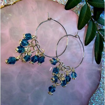 Blue Bicone Danglers