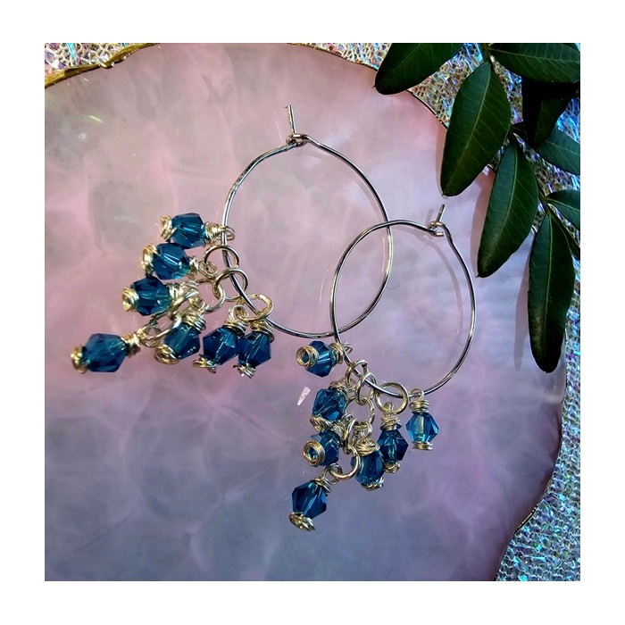 Blue Bicone Danglers
