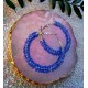 Blue Beads Hoop Earrings