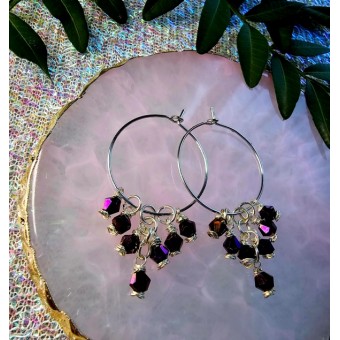 Burgundy Bicone Danglers