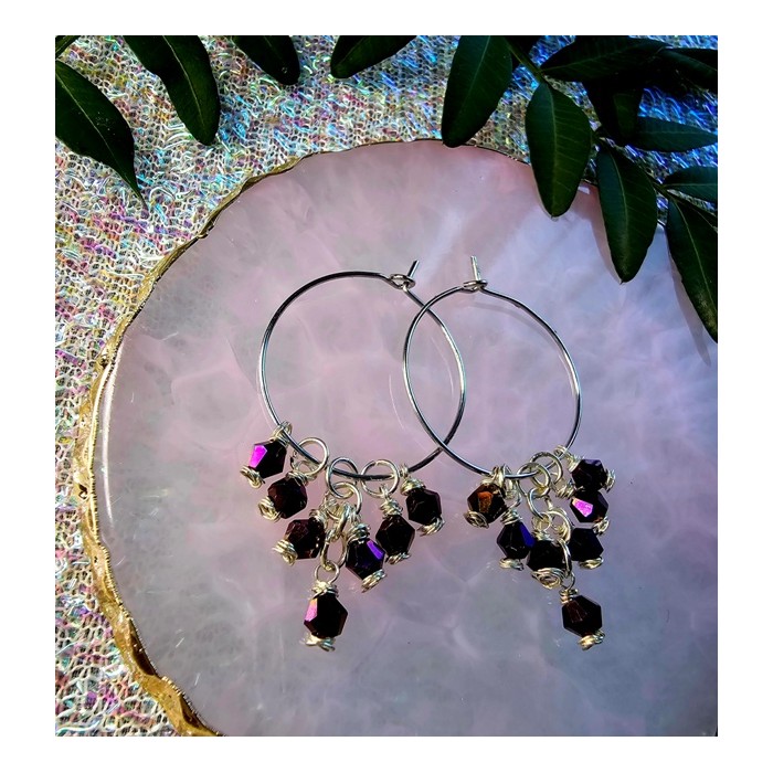 Burgundy Bicone Danglers