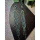 Baby Blue  Ombre Antique Gold Fringe XL Earrings