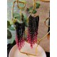 Black and Pink Fringe XL Earrings