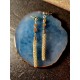 Silver Long Cylindrical Earrings
