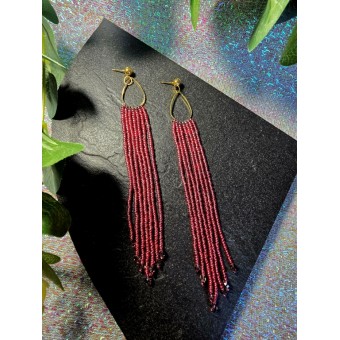 Pink Fringe XL Earrings