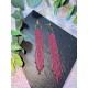 Pink Fringe XL Earrings