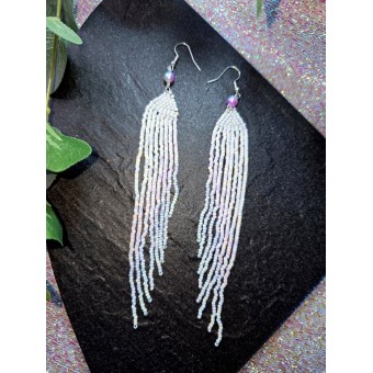 Pastel Long Fringe Earrings