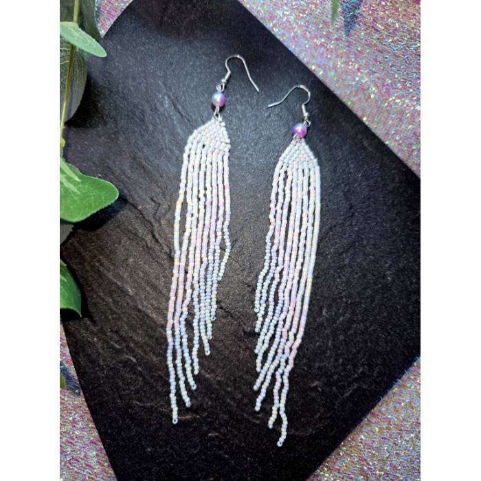 Pastel Long Fringe Earrings