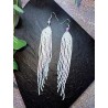 Pastel Long Fringe Earrings
