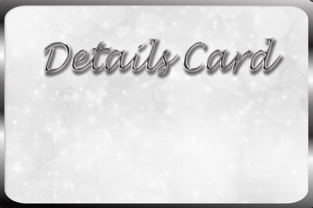 Wedding Details Card